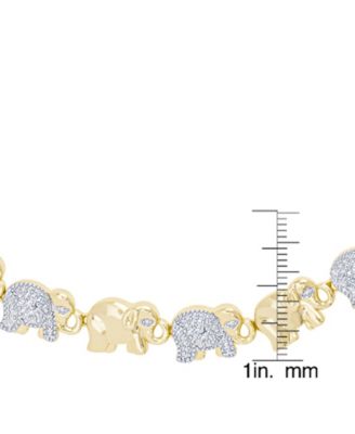 Women's Diamond Accent Elephant Necklace