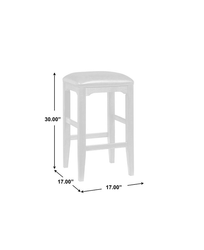 Accentrics Home Upholstered Wood Leg Bar Stool in Distressed Stout Macy's