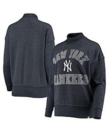 Women's Heathered Navy New York Yankees Sasha Ivy Pullover Sweatshirt