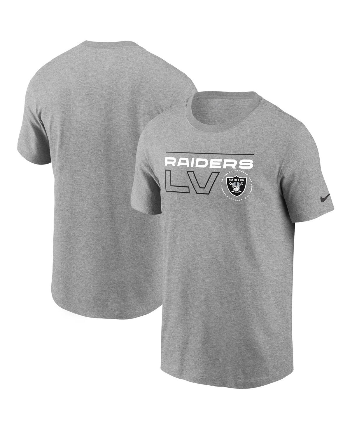 Men's Nike Heathered Charcoal Las Vegas Raiders Broadcast Essential T-shirt