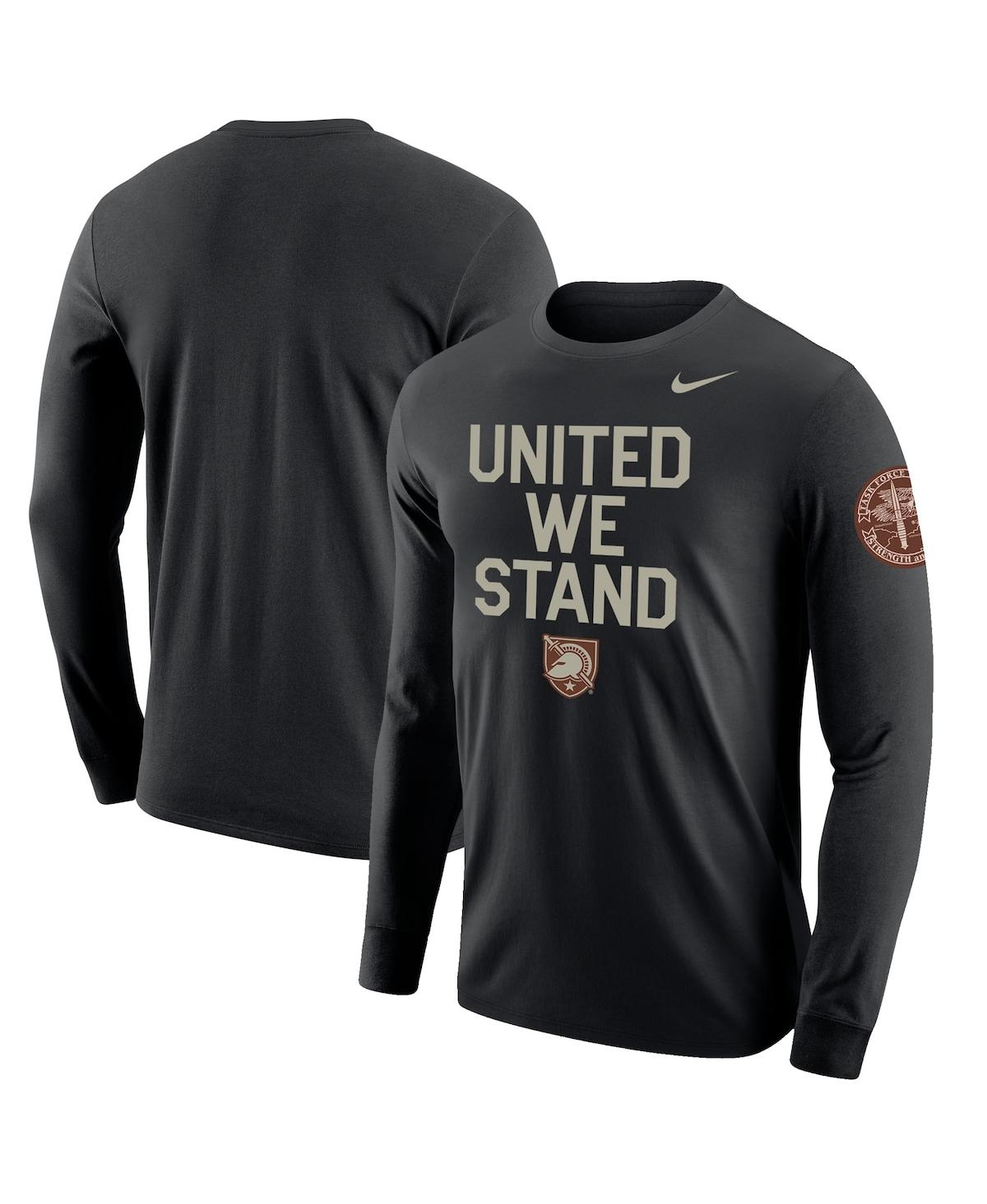 Men's Nike Black Army Black Knights Rivalry United We Stand 2-Hit Long Sleeve T-shirt