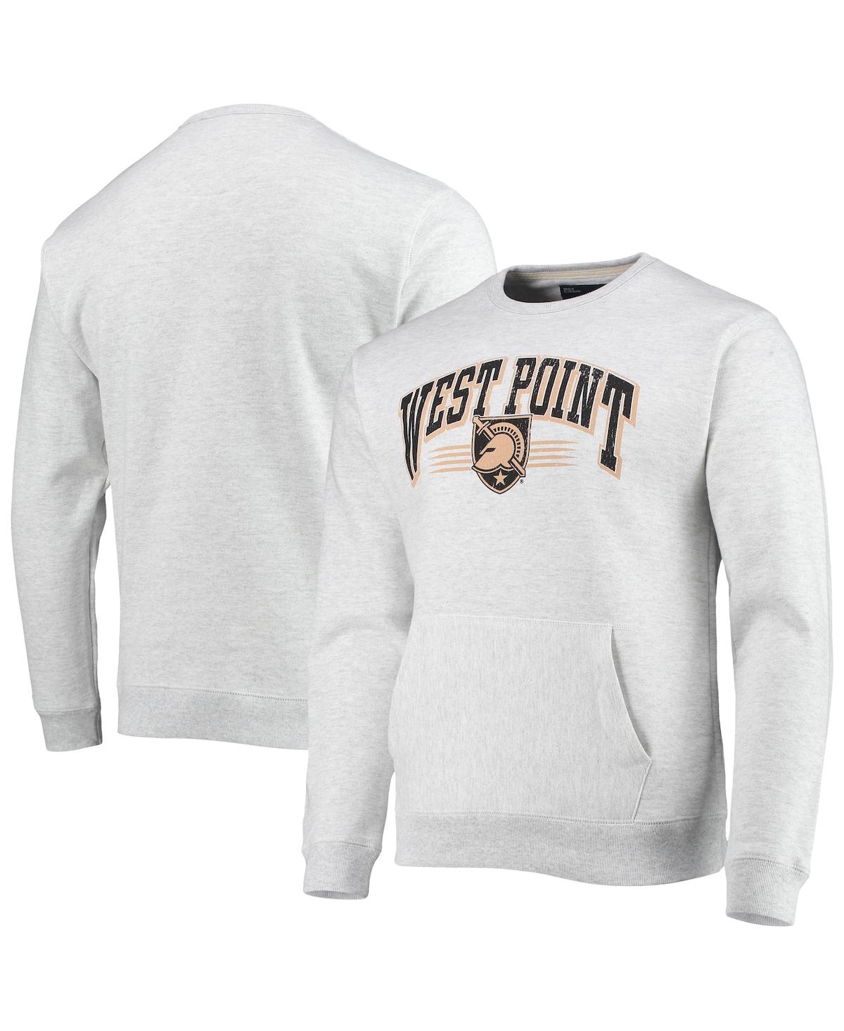 Men's League Collegiate Wear Heathered Gray Army Black Knights Upperclassman Pocket Pullover Sweatshirt - Heathered Gray