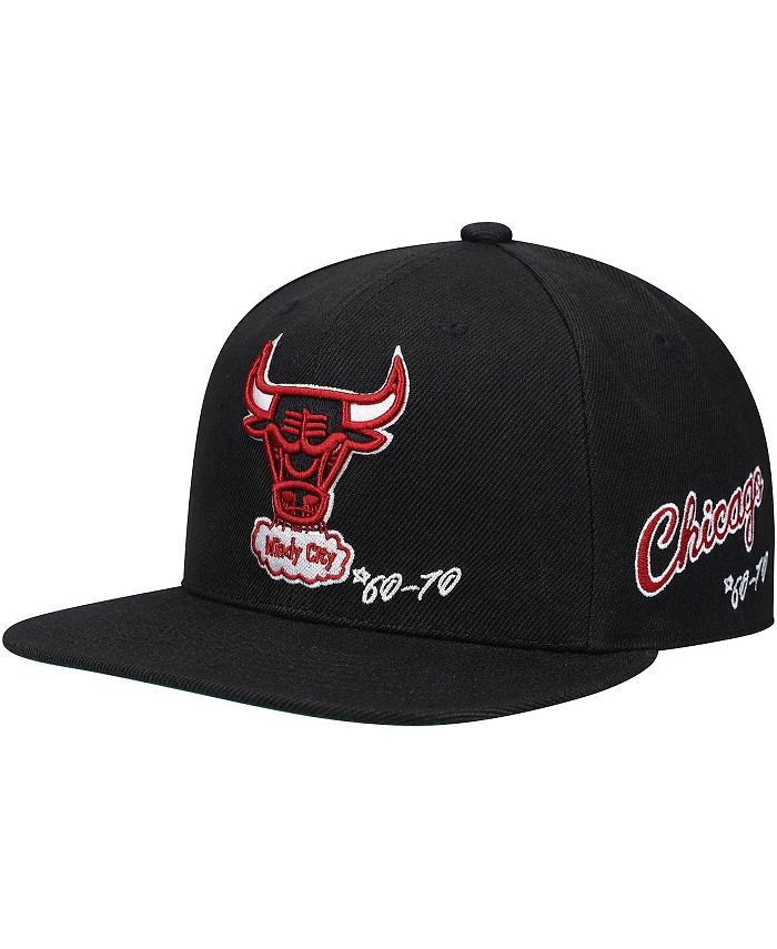 NBA Mitchell Ness Chicago Bulls Original Fit Black Snapback Flat Bill Hat  Cap - Cap Store Online.com