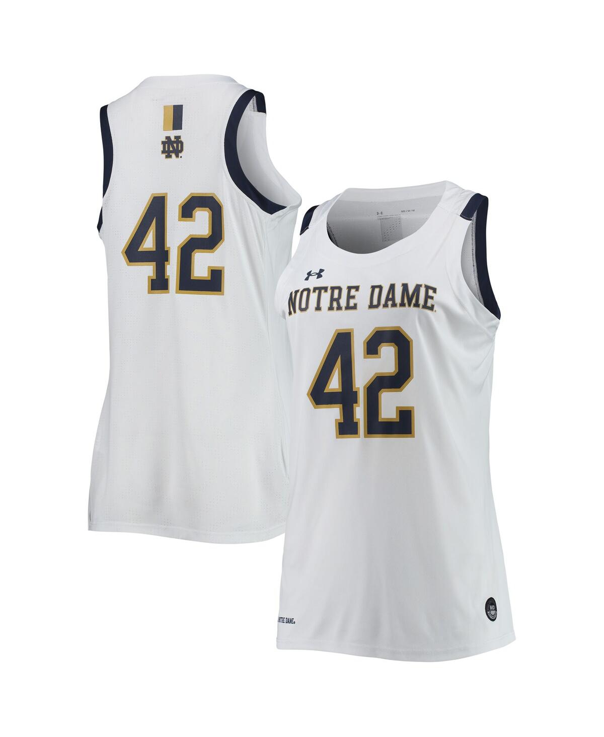 Women's Under ArmourNotre Dame Fighting Irish Replica Swingman Basketball Jersey - White