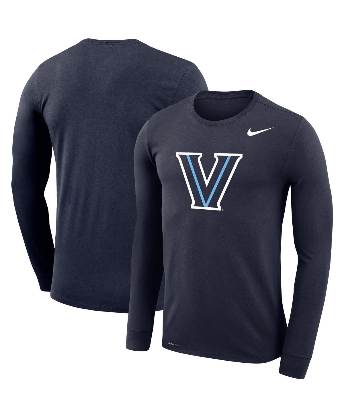 Men's NikeVillanova Wildcats School Logo Legend Performance Long Sleeve T-shirt - Navy