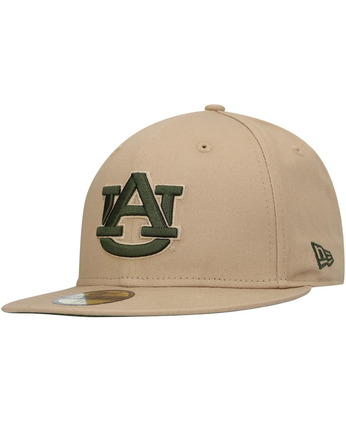 Men's New EraAuburn Tigers Camel & Rifle 59FIFTY Fitted Hat - Tan