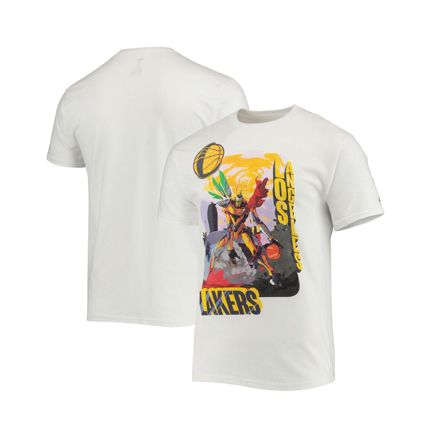 Мужская футболка NBA Exclusive Collection NBA x McFlyy White Los Angeles Lakers Identify Artist Series — фото 2