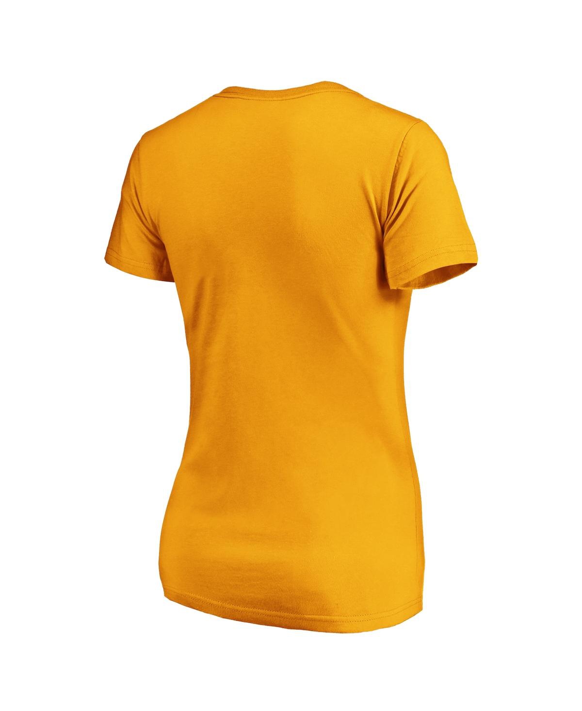 Women's FanaticsSt. Louis Blues Authentic Pro Secondary Logo V-Neck T-shirt - Gold