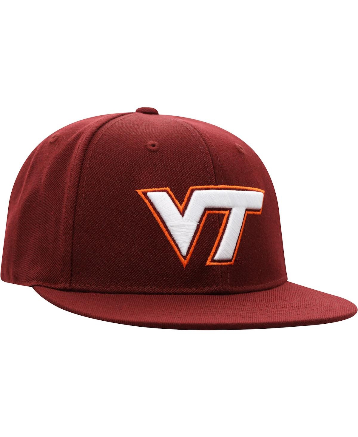 Men's Top of the WorldVirginia Tech Hokies Team Color Fitted Hat - Maroon