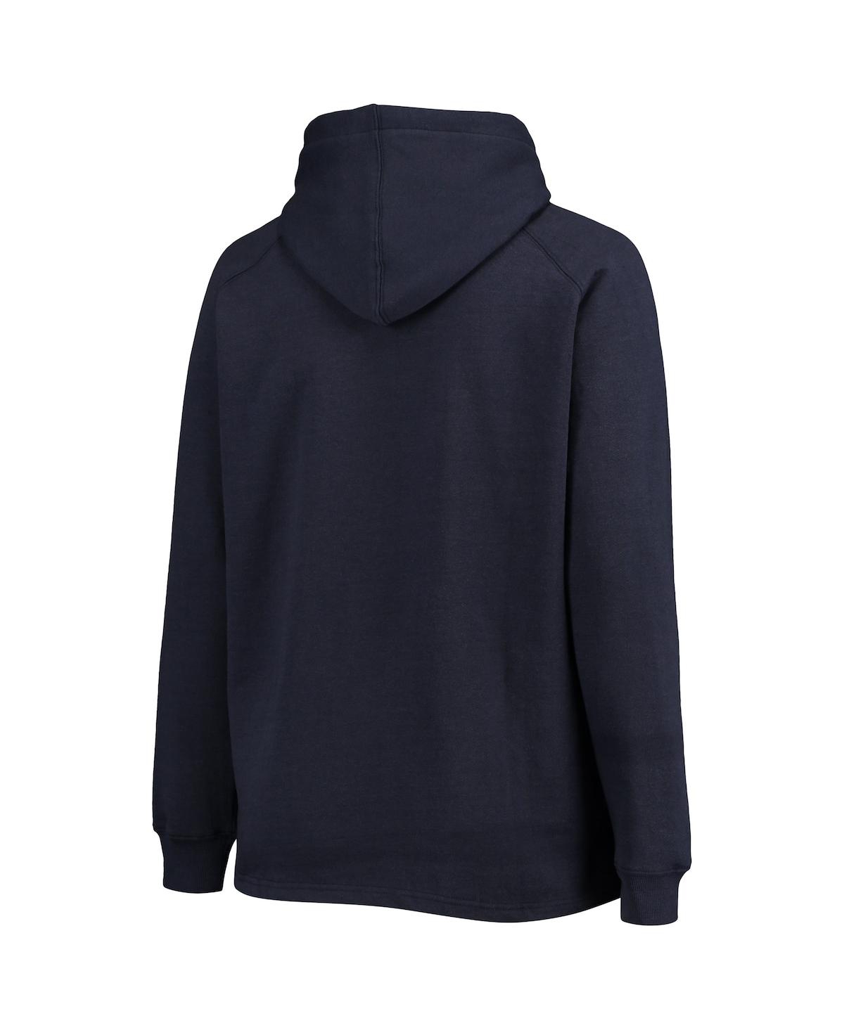Women's FanaticsHouston Texans Plus Size First Contact Raglan Pullover Hoodie - Navy