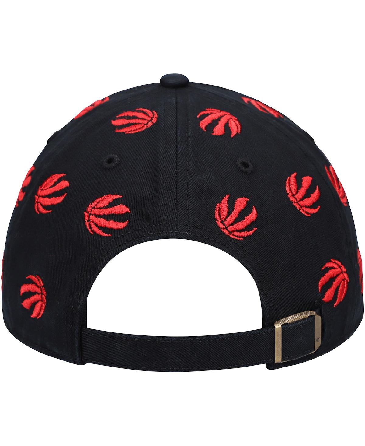 Men's '47Toronto Raptors Confetti Cleanup Adjustable Hat - Black
