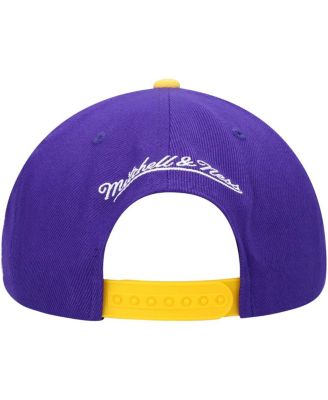 Men's Purple Los Angeles Lakers Area Code Snapback Hat