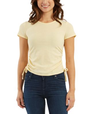 BCX - Juniors' Ribbed Drawstring Top