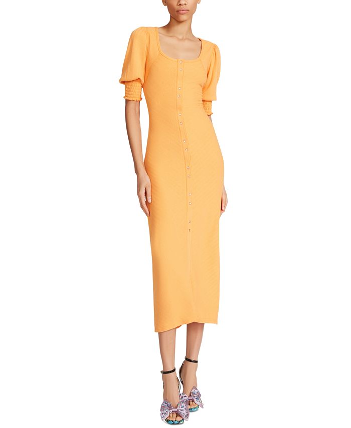 Elbow sleeve best sale midi dress