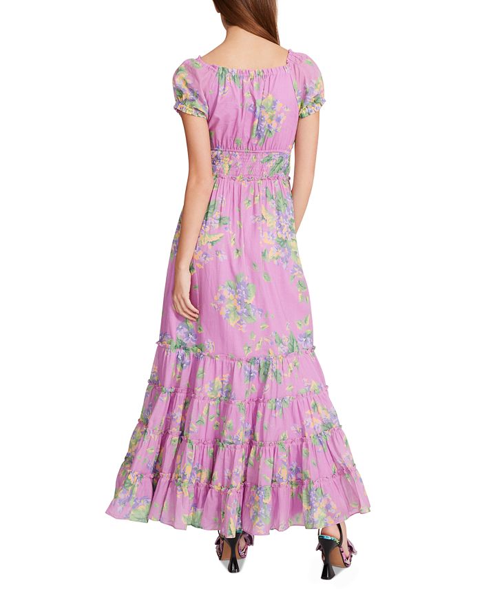 Betsey Johnson SmockedWaist Tiered Maxi Dress Macy's