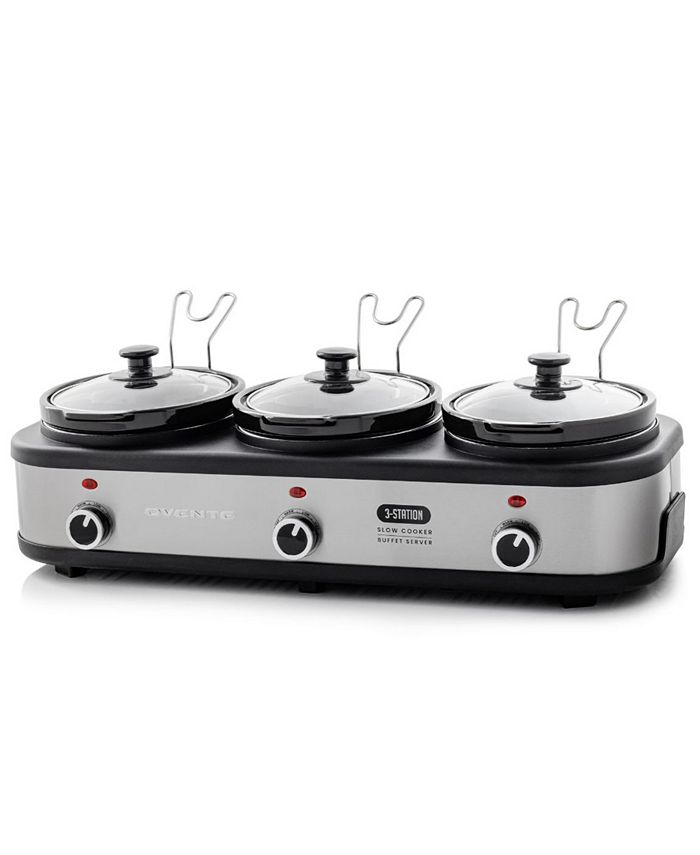 OVENTE Stainless Steel Triple Slow Cooker Buffet Server Macy's