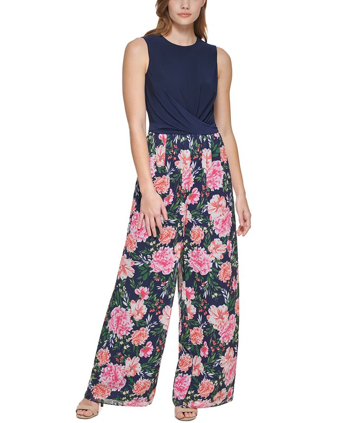 Vince camuto floral jumpsuit hot sale