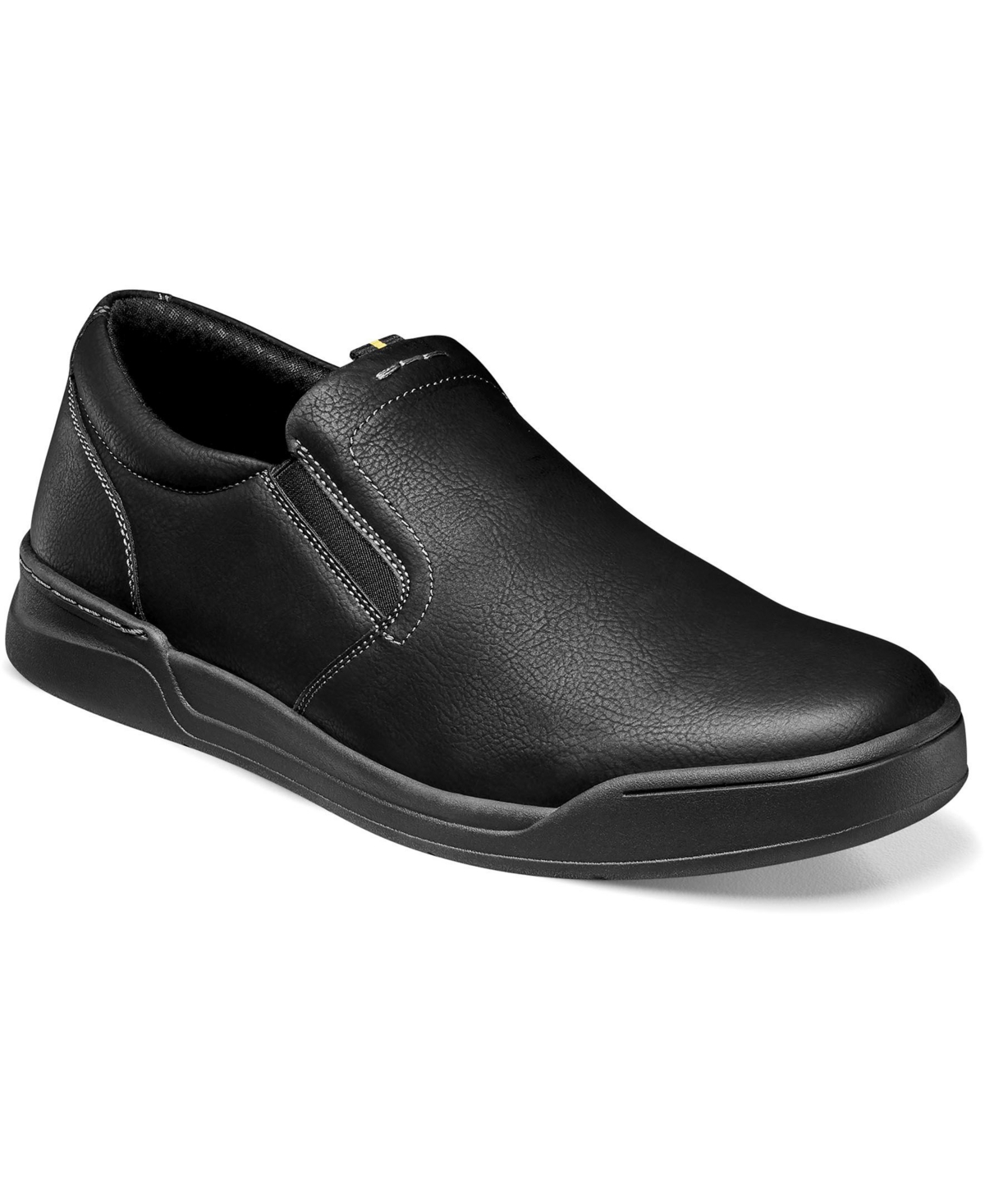 Men's Tour Work Slip Resistant Plain Toe Slip-On Loafers - Black