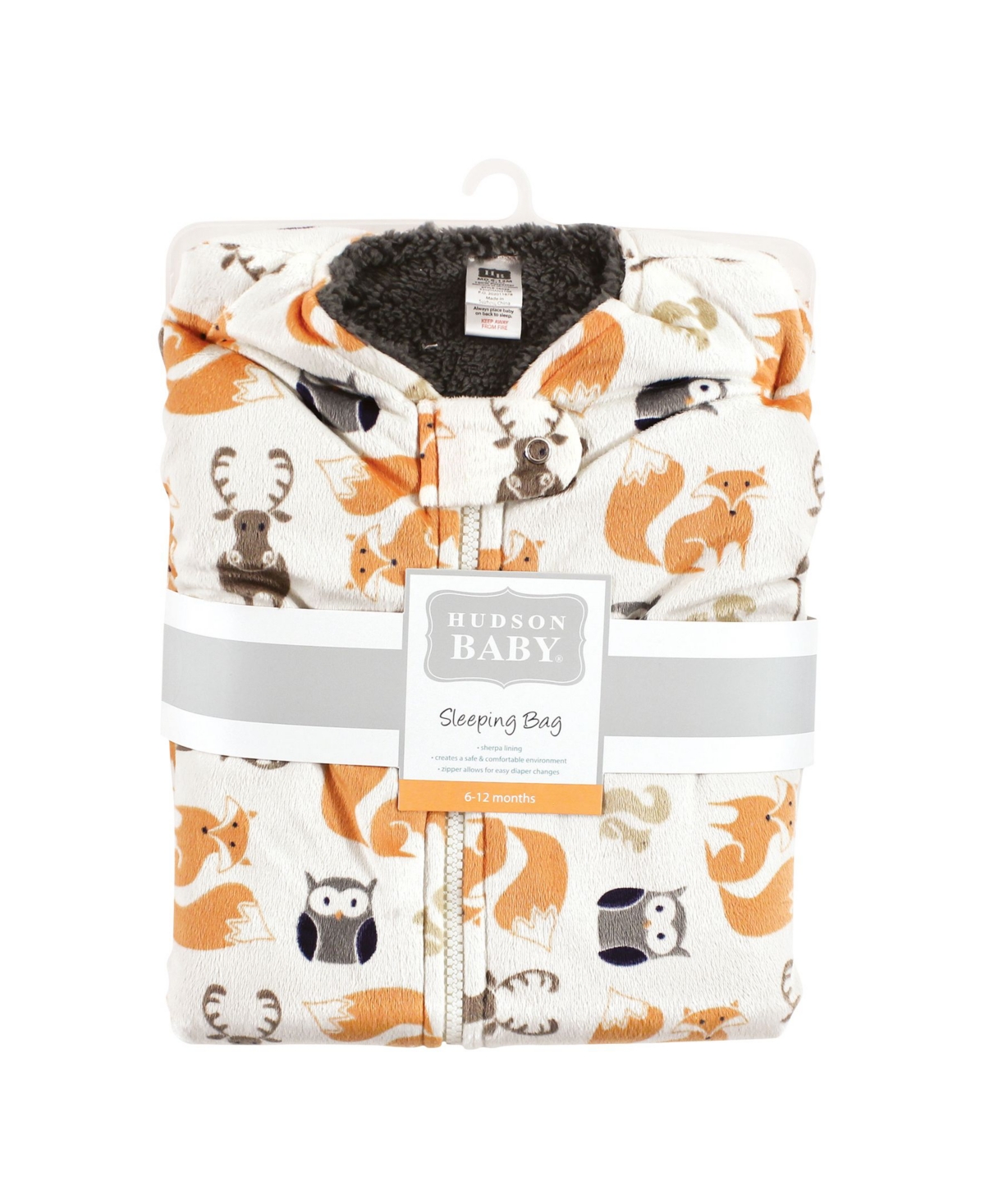 Hudson Baby Baby Boys Hudson Plush Mink & Sherpa Convertible Sleep Solution
