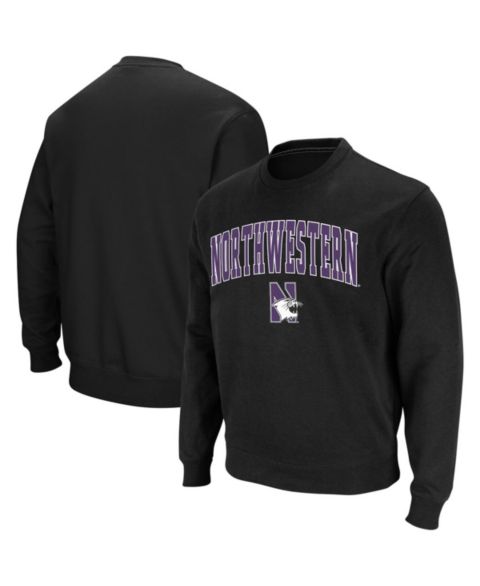 Мужская толстовка Colosseum Northwestern Wildcats Arch & Logo Crew Neck, цвет: Чёрный