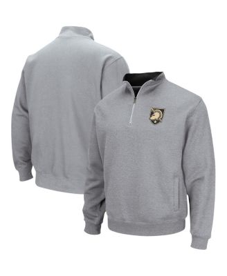 Men's Heathered Gray Army Black Knights Tortugas Team Logo Quarter-Zip Jacket