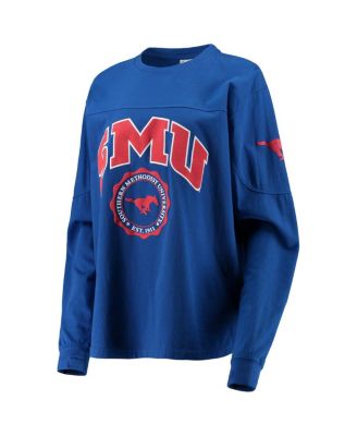 Women's Royal SMU Mustangs Edith Long Sleeve T-shirt