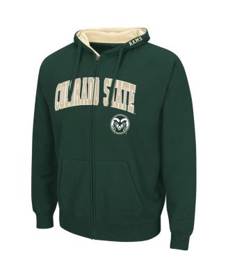 Men's Green Colorado State Rams Arch & Logo 3.0 Full-Zip Hoodie