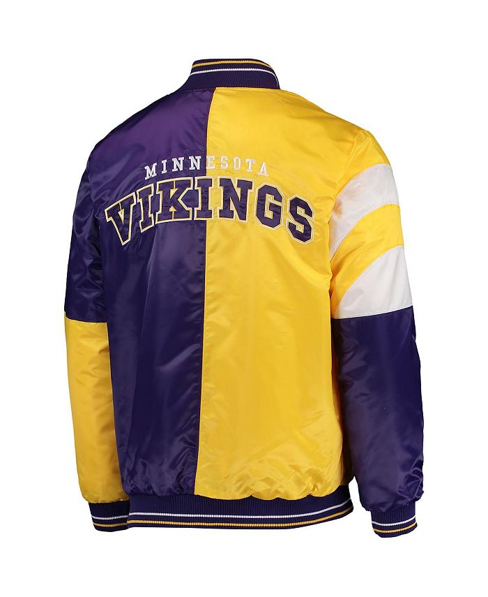 Starter Men's Purple and Gold Minnesota Vikings Leader Varsity Satin