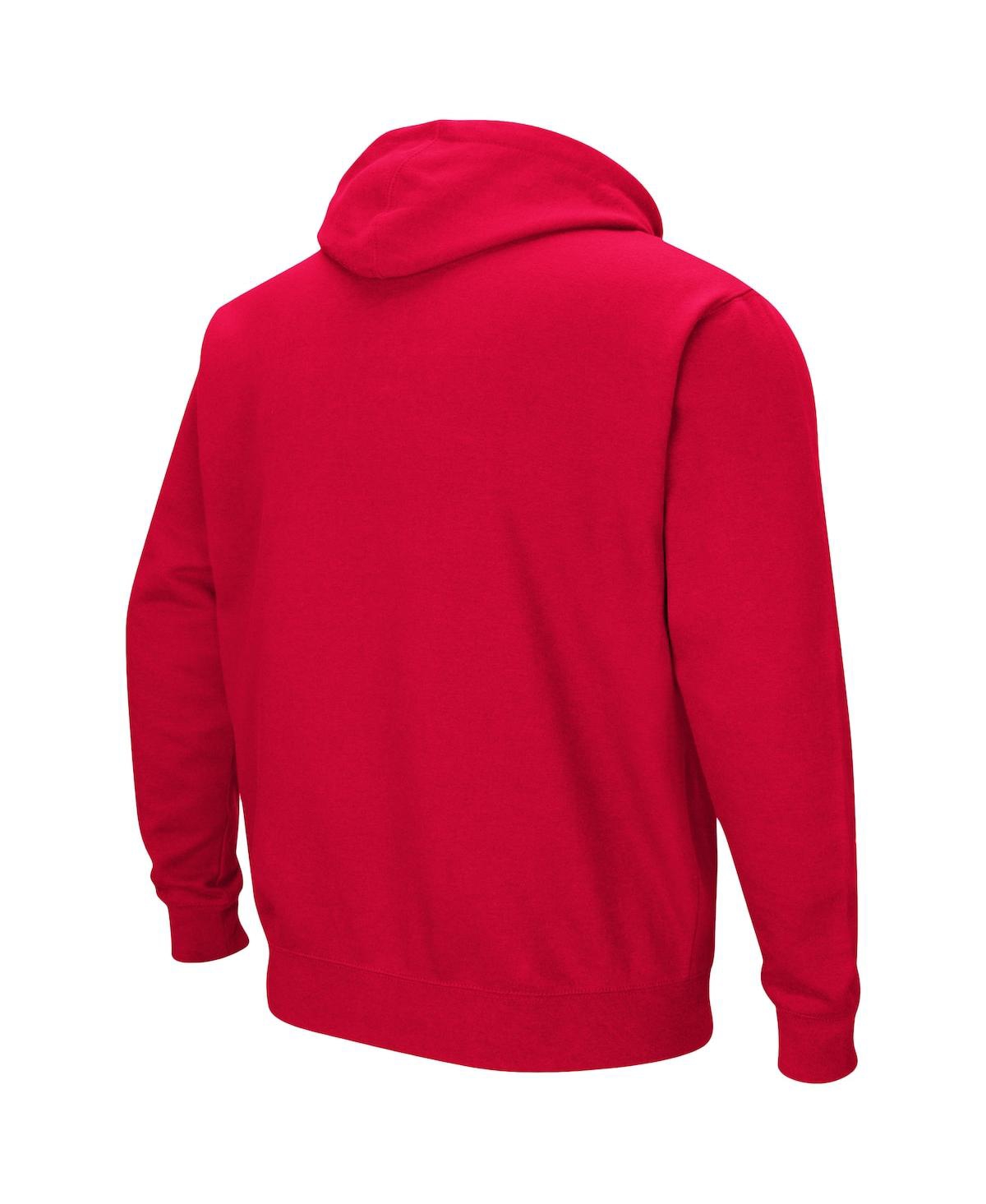 Colosseum Red Fresno State Bulldogs Arch And Logo Pullover Hoodie In Red