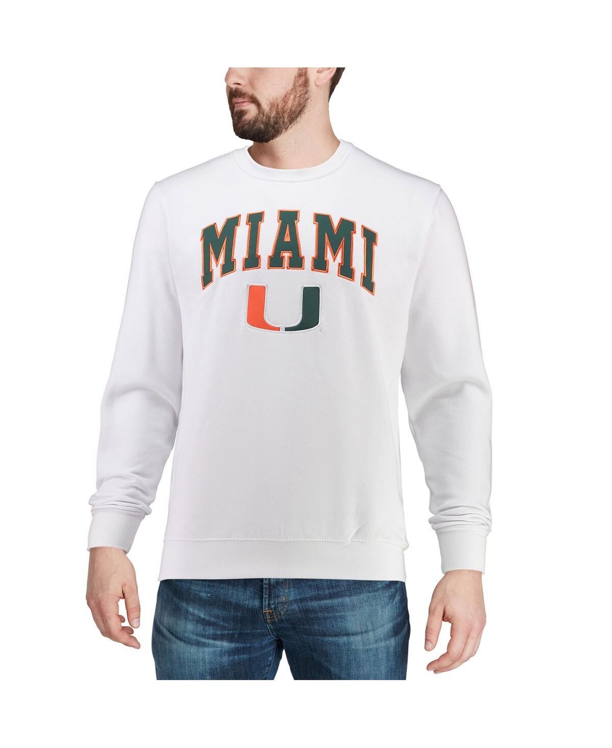 Colosseum Men's Miami Hurricanes Arch & Logo Crew Neck Sweatshirt In Black