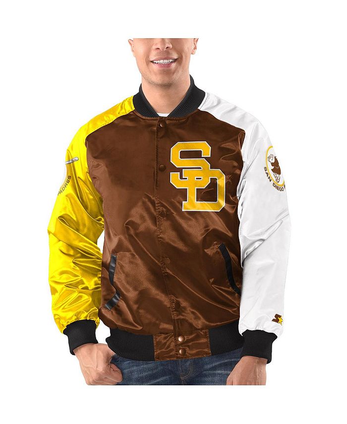 Starter Men's Brown and Gold San Diego Padres Varsity TriColor Satin