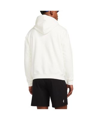 Men's White Varsity Pullover Hoodie