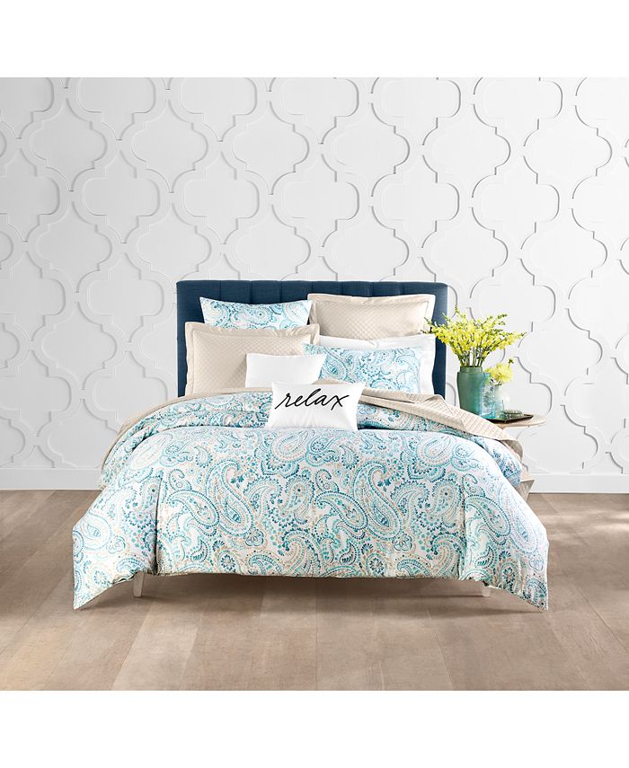 Charter Club Azure Paisley 2Pc. Duvet Cover Set, Twin, Created for
