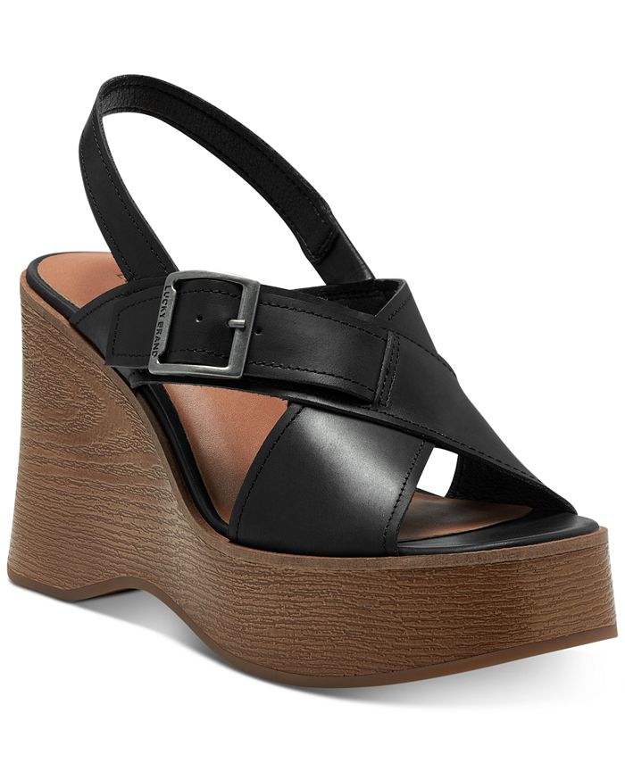 Lucky brand wood sandals sales