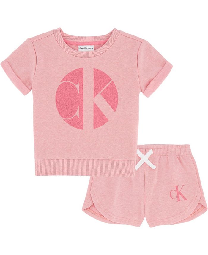 Calvin Klein Baby Girls Fleece Top and Shorts Set, 2 Piece & Reviews - Sets  & Outfits - Kids - Macy's