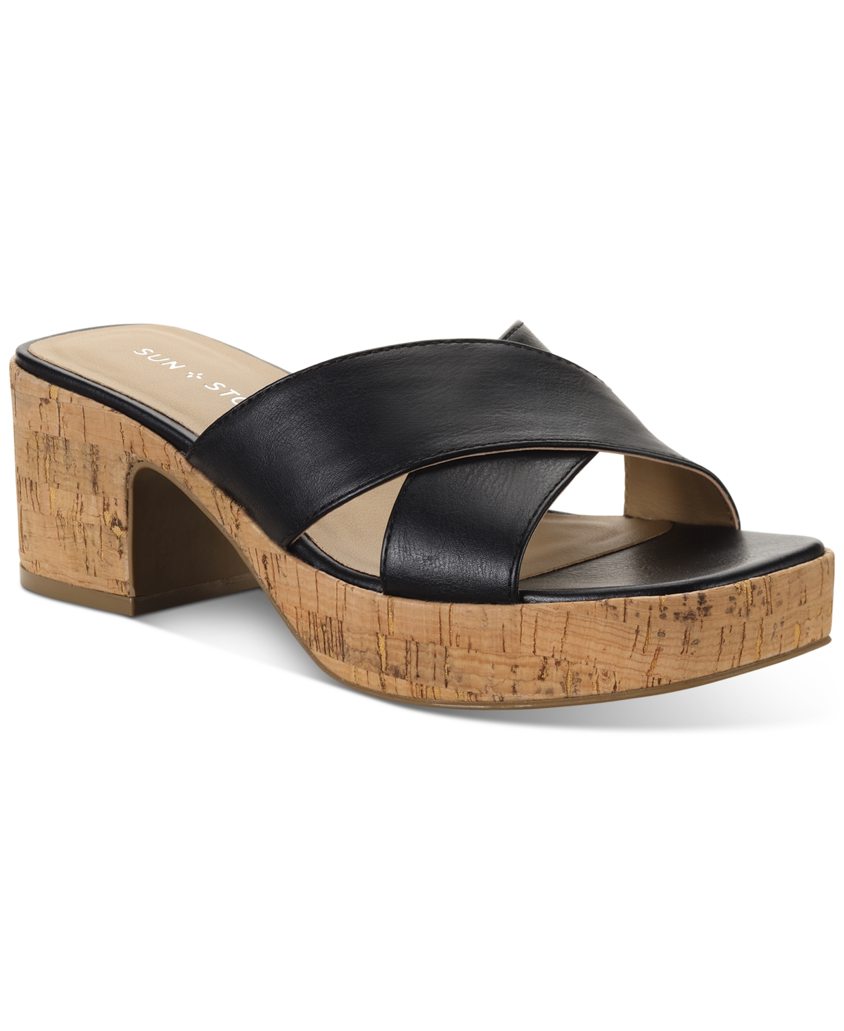 Giigi Crisscross Wedge Sandals, Created for Macy's - Black