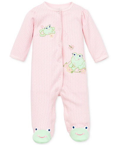 Little Me Baby Coverall, Baby Girls Coverall with Animal Footies
