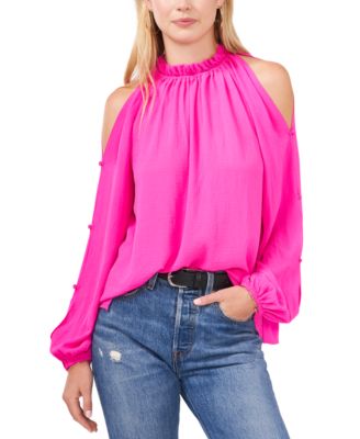 Vince Camuto - Long-Sleeve Cold-Shoulder Top