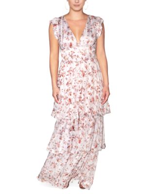 RACHEL Rachel Roy Elaine Floral-Print Tiered Maxi Dress - Macy's