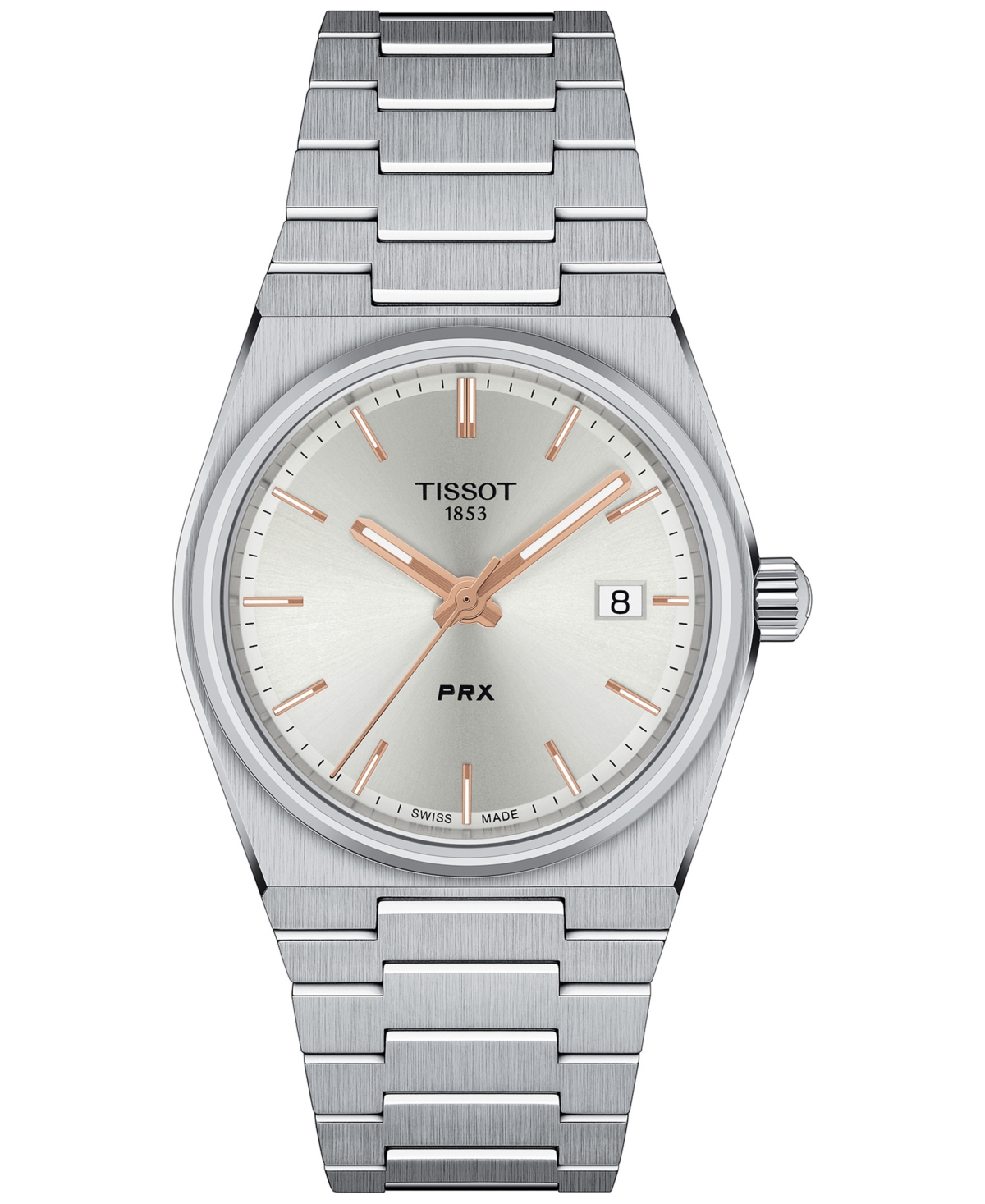 Unisex Prx Silver-Tone Stainless Steel Bracelet Watch 35mm - Silver