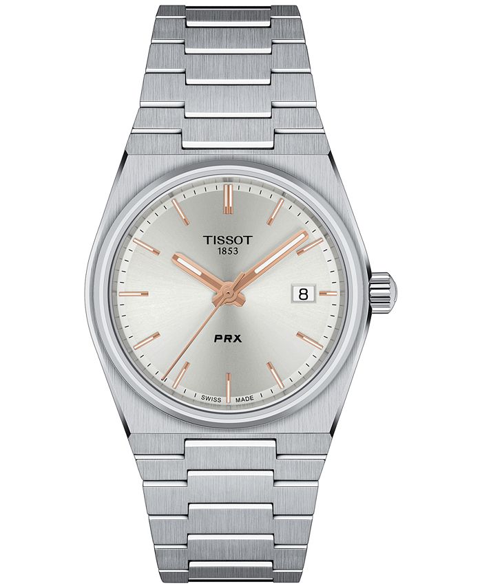 Tissot Unisex PRX Silver Tone Stainless Steel Bracelet Watch 35mm