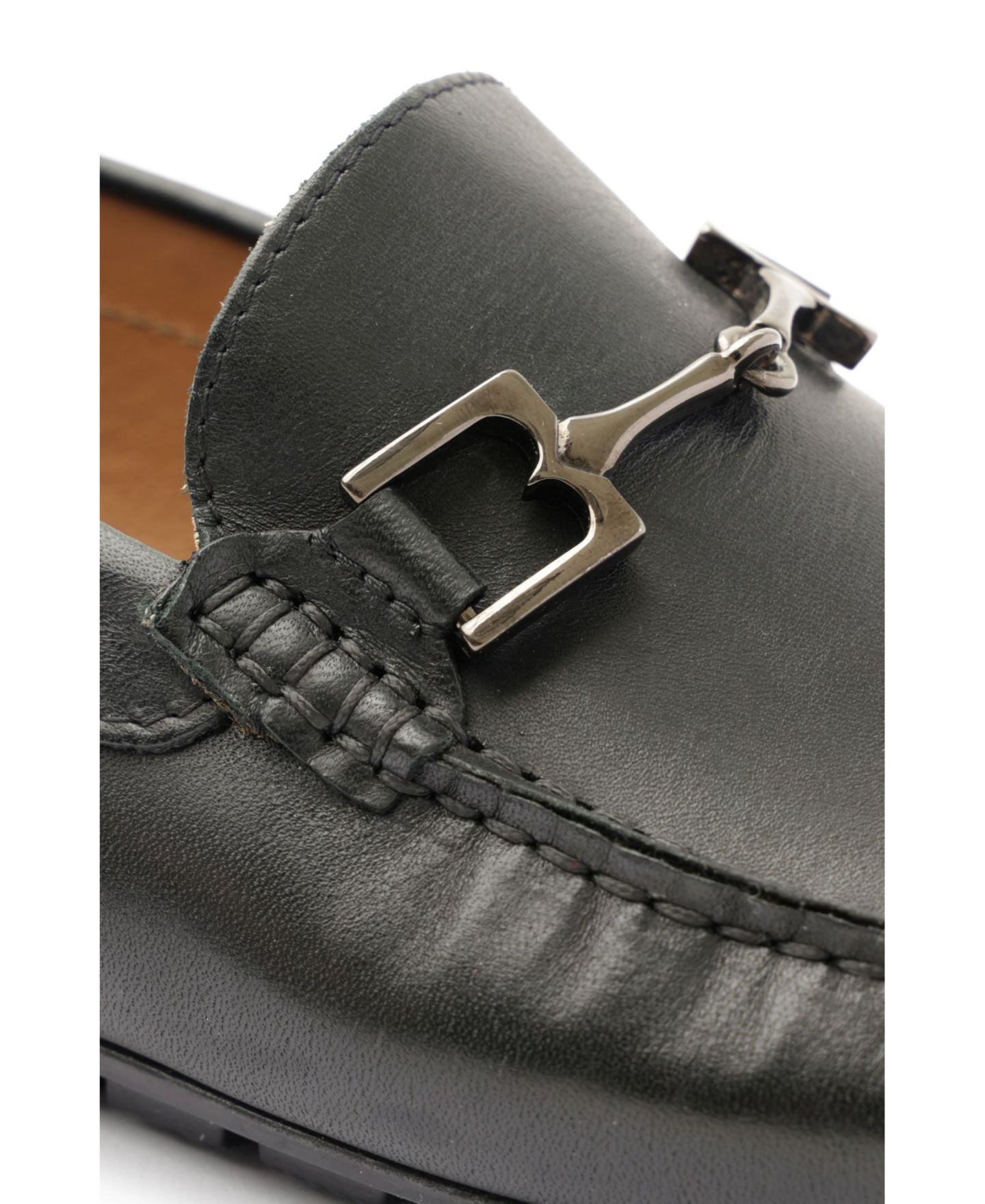 Мужские туфли Bruno Magli Xander Leather Driving Loafer, цвет: Чёрный кожаный — фото 6