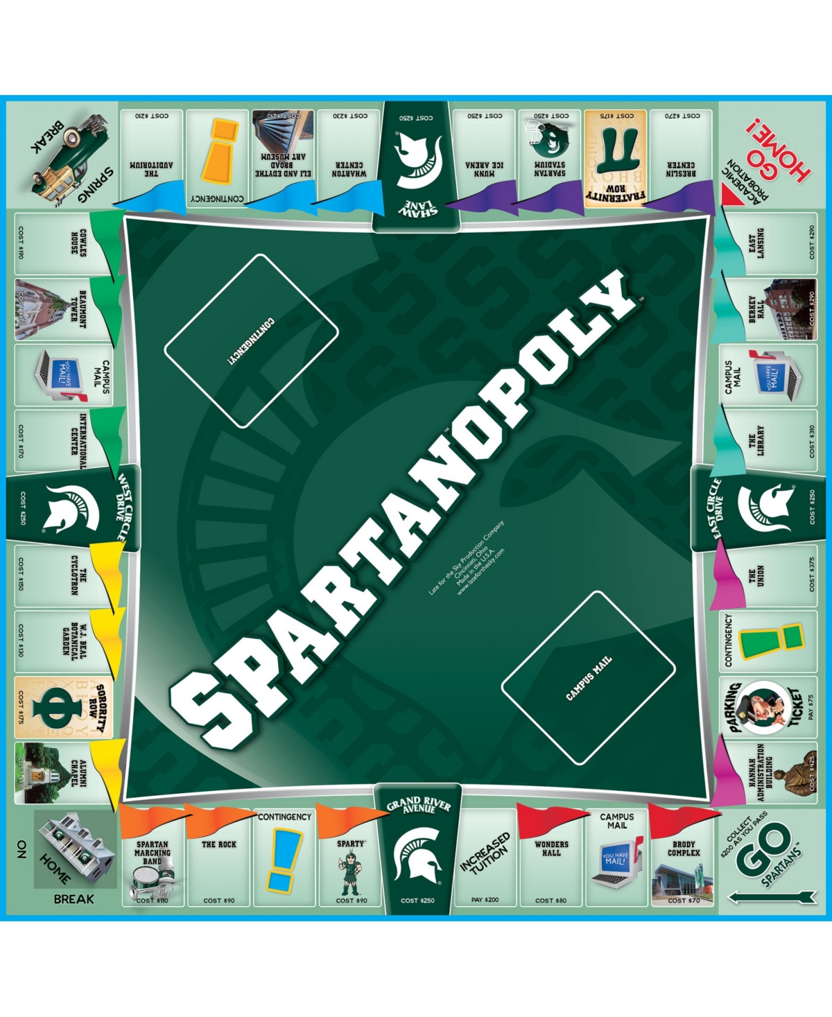 Shop Late For The Sky Spartanopoly Board Game In Multi