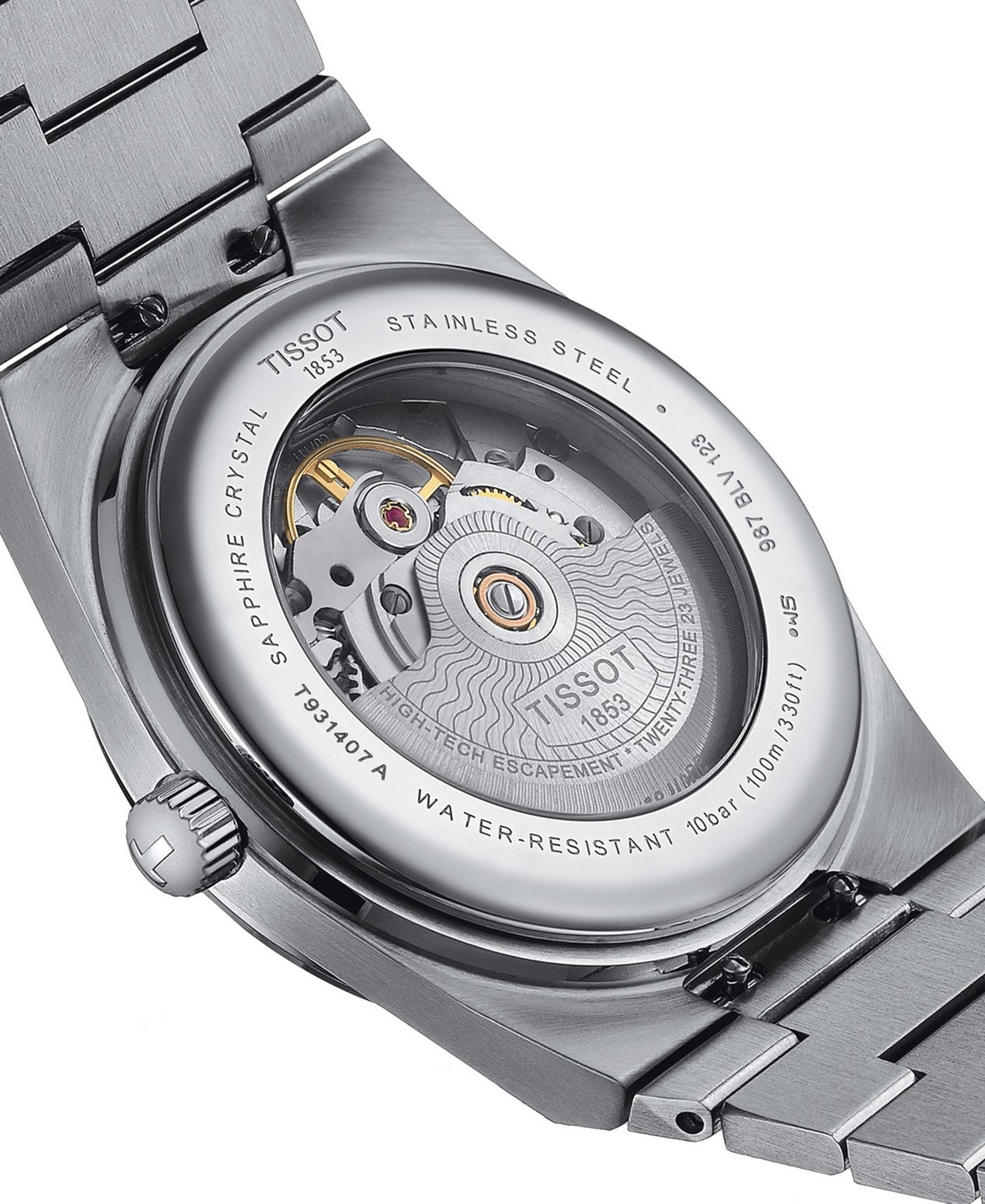 Мужские часы Tissot PRX Powermatic 80 Automatic Stainless Steel Bracelet Watch 40mm — фото 4