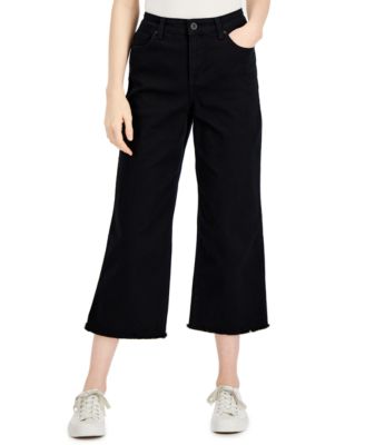 Style & Co - Women's High-Rise Curvy Wide-Leg Cropped Jeans