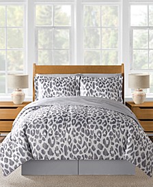 Greyscale Cheetah Grey 8-Pc. Queen Comforter Set