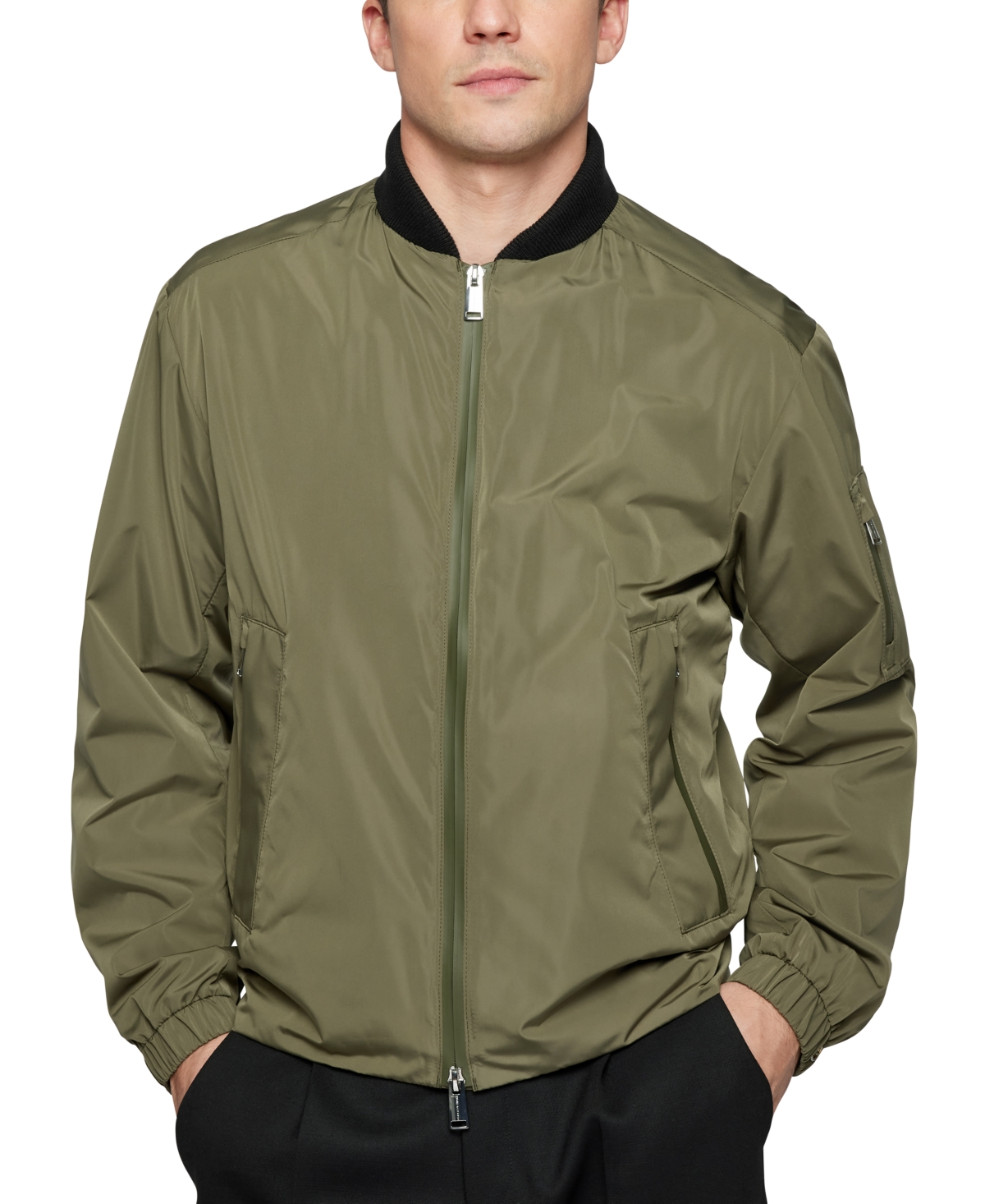 Hugo Boss Boss By  Men's Water-repellent Regular-fit Jacket In Open Green