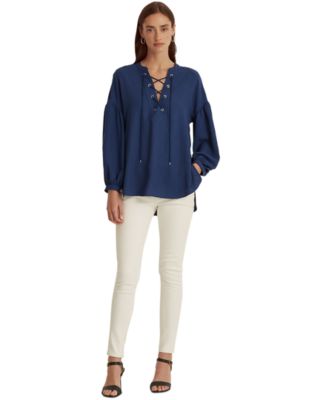 Lauren Ralph Lauren - Lace-Up Double-Faced Tunic
