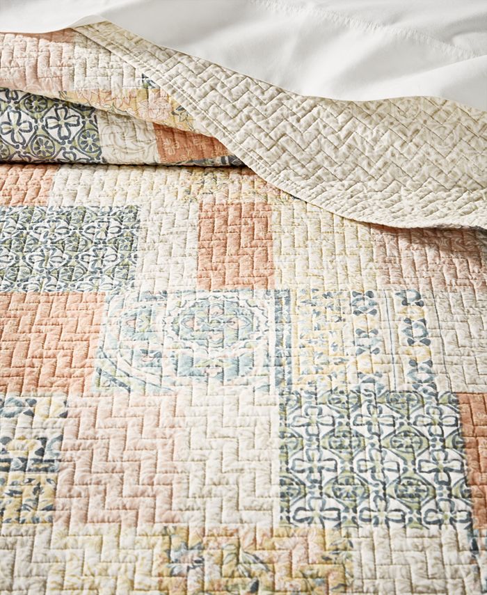 Martha Stewart Collection CLOSEOUT! Floral Tapestry Quilt, Full/Queen