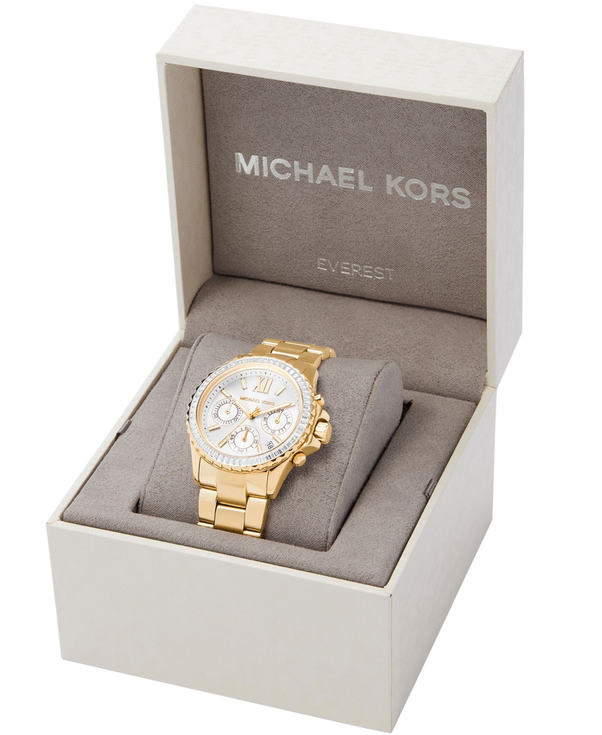 Shop Michael Kors Women's Everest Chronograph Gold-tone Stainless Steel Bracelet Watch 36mm
